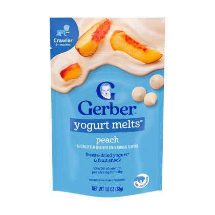 Йогуртовые шарики Gerber персик 8м+ 28 гр