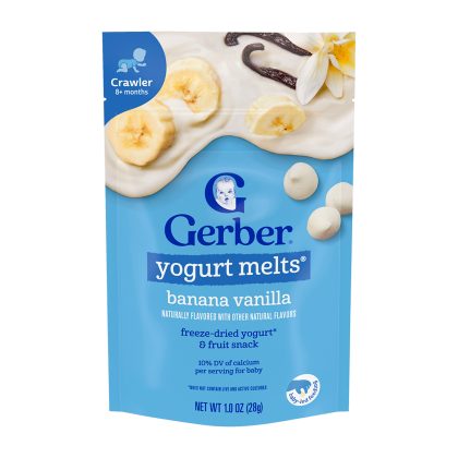 Йогуртовые шарики Gerber банан ваниль 8м+ 28 гр