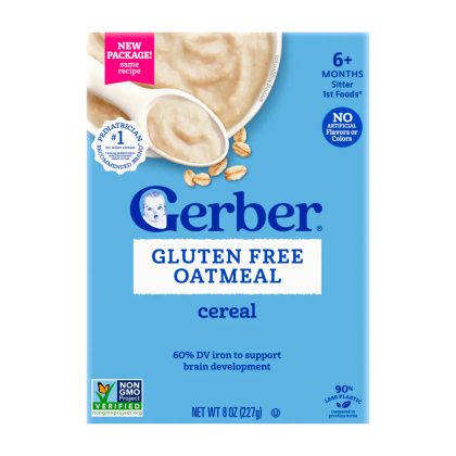 Каша Gerber овсяная безглютеновая 6м+ 227 гр