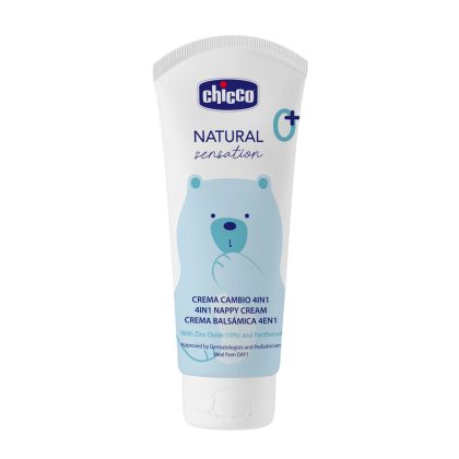 Защитный крем под подгузник 4 в 1 с цинком и пантенолом Chicco Natural Sensation 100 мл