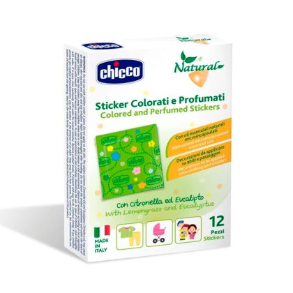 Наклейки против комаров Chicco, 3+ лет, 12 шт