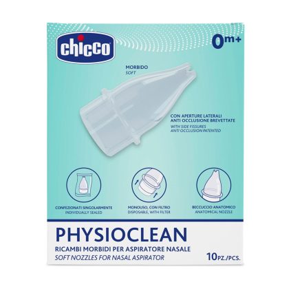 Сменные насадки для назального аспиратора Chicco, 10 шт, 0м+