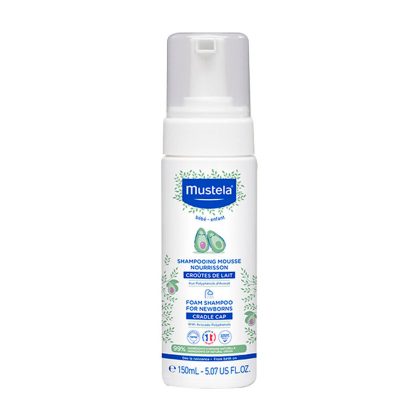 Шампунь-пенка Mustela для новорожденных от молочных корочек 150 мл