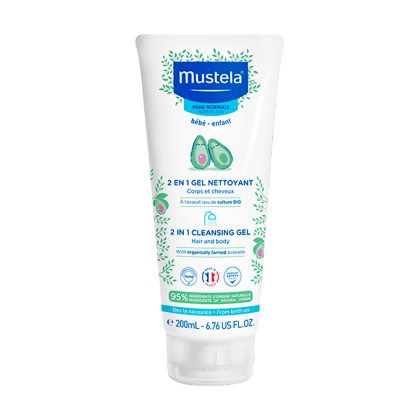 2 в 1 гель для очищения волос и тела Mustela 200 мл