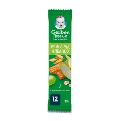 Батончик Gerber банан и яблоко 12м+ 25 гр