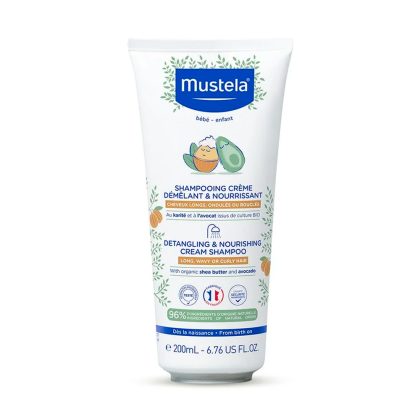 Распутывающий и питательный крем-шампунь для кудрявых волос Mustela 200 мл