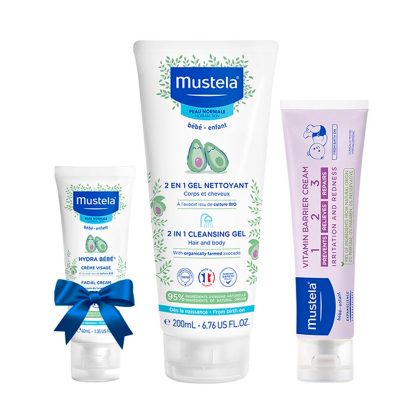 Подарочный набор для новорождёного 3 в 1 Mustela