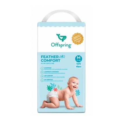 Подгузники ультратонкие Offspring Комфорт, M 6-10 кг. 48 шт. Воздушная коллекция