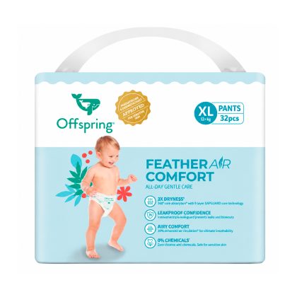 Трусики-подгузники ультратонкие Offspring Комфорт, XL 12-20 кг. 32 шт. Воздушная коллекция