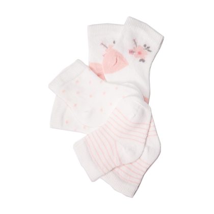Детские носки 3шт. BEBETTO Девочки Розовый 0-6M