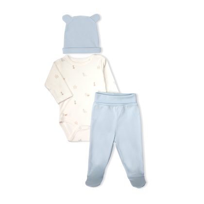 Комлект боди/ползунки/шапочка (My first playmate) BEBETTO Мальчики Голубой 0-3M/62CM