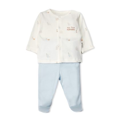 Комлект распашонка/ползунки (My First Playmate) BEBETTO Мальчики Голубой 0-3M/62CM