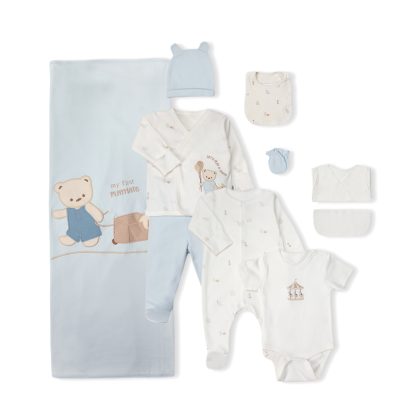 Подарочный набор из 10 предметов (My First Playmate) BEBETTO Мальчики Голубой 0-3M/62CM