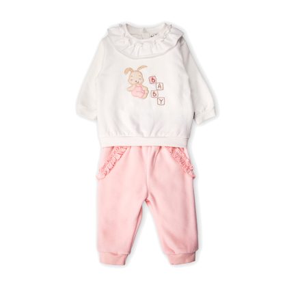 Комплект кофта/штанишки (Happy Bunny) BEBETTO Девочки Розовый 3-6M/68CM