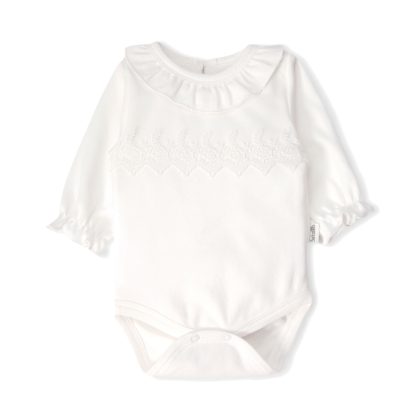 Боди с длинным рукавом (Pretty Girl) BEBETTO Девочки Молочный 1-3M/62CM