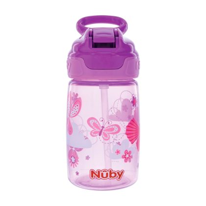 Поильник c мягким носиком Nuby Flip-it Бабочки 360 мл 12мес+