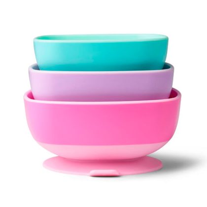 Набор мисок на присоске Nuby фиолетовый, 3шт